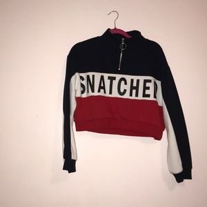 "snatched" long sleeve shirt